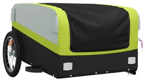 Reboque para bicicleta 45 kg ferro preto e verde