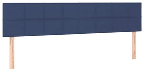 Cama boxspring com colchão 120x190 cm tecido azul