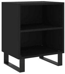 Mesa de cabeceira 40x30x50 cm derivados de madeira preto
