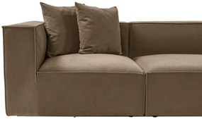 Sofá de Canto Sora – Castanho – 350x65x190 cm