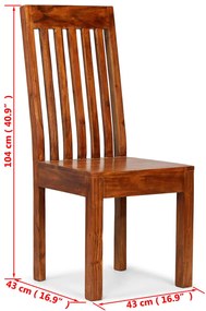 Cadeiras jantar modernas 2 pcs madeira maciça + acabamento mel