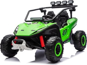 Buggy elétrico para Crianças 24V, 4x200W, 2 lugares TURBO 23, Rodas Espuma EVA, Assento Couro ecológico Verde