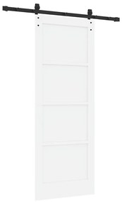 Porta Deslizante com Conjunto de Acessórios Branca 78x202 cm Madeira M