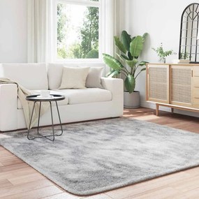 Tapete shaggy de pelo alto NAVARRA 200x200 cm cinzento-claro