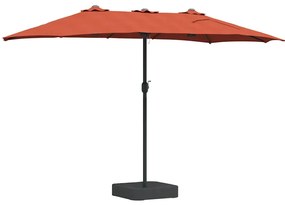 Guarda-sol de Jardim Terracota 385 x 209 x 244 cm tecido