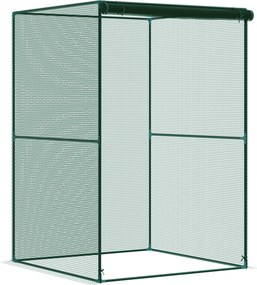 Outsunny Estufa para Cultivo de Plantas com Porta Enrolável e Estrutura de Aço para Jardim Varanda Pátio 120x120x180 cm Verde | Aosom Portugal