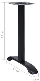 Pernas para mesa de bistrô 2 pcs 61x8x72 cm ferro fundido preto