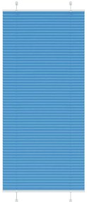 Azul Plissada Cega 95x200 cm Largura Tecido 94,4 cm Poliéster