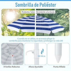 Mesa de atividades jardim crianças com guarda-sol ajustável e dobrável, 4 bancos incorporados até 8 crianças, 125 × 125 × 100-160 cm branca