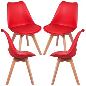 Pack 4 Cadeiras Synk Basic - Vermelho