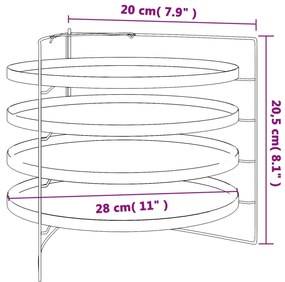 Formas para pizzas com suporte Ø 28 cm aço