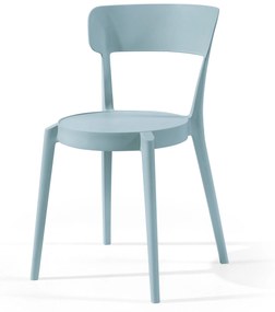 ACASA Conjunto com 4 cadeiras,  Azul Pastel - Polipropileno