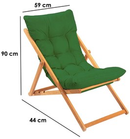 Cadeira de Jardim My006 – Verde Natural – 59x90x44 cm | Tribo Home