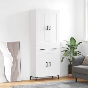 vidaXL Armário alto 69,5x34x180 cm derivados de madeira branco