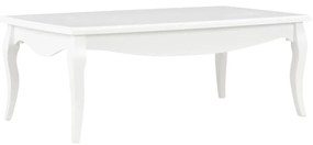 vidaXL Mesa de centro 110x60x40 cm madeira de pinho maciça branco