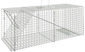 vidaXL Armadilha p/ animais 64,5x25x26,5 cm ferro galvanizado