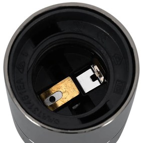 Casquilhos de lâmpadas 2 pcs Preto brilhante E27