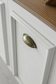 Aparador Rustic – Branco e Nogueira (180 x 72 x 35 cm) | Estilo, Funci
