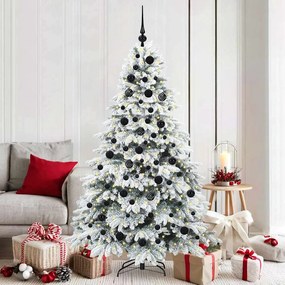 vidaXL Árvore de Natal Artificial com 300 LEDs Branco 180 cm PE e PVC