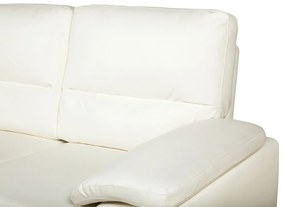 Conjunto de sofás com 5 lugares em pele sintética creme VOGAR Beliani