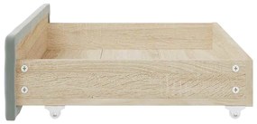 Gavetas de cama 2 pcs derivados de madeira e veludo cinza-claro