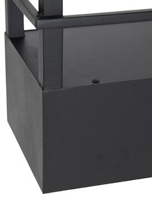 Candeeiro de suspensão industrial preto com rack 4 luzes GU10 - Cage Rack Industrial