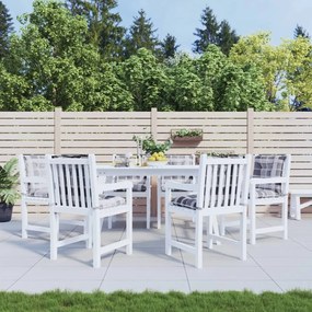 vidaXL Almofadões lombares cadeiras jardim 6pcs tecido xadrez cinzento