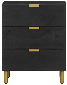Mesa de cabeceira 50x33x62 cm derivados de madeira preto