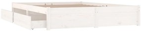 Estrutura cama c/ gavetas 180x200 cm tamanho Super King branco