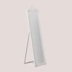 Espelho de Pé de Madeira (45x170 cm) Ariel Branco - Sklum