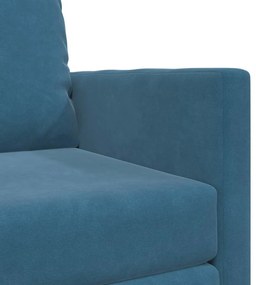 Sofá Cama 2 em 1 Azul 74x77x81 cm Veludo
