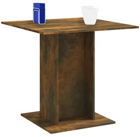 Mesa de jantar 80x80x75 cm derivados de madeira carvalho fumado