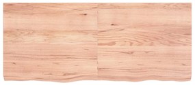 Tampo de mesa 140x60x(2-6) cm carvalho tratado castanho-claro
