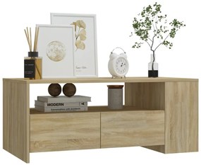 Mesa de centro 102x55x42 cm madeira processada carvalho sonoma