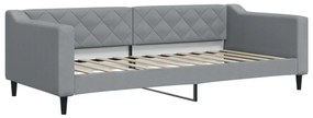 Sofá-cama c/ gavetão e colchões 90x200 cm tecido cinzento-claro
