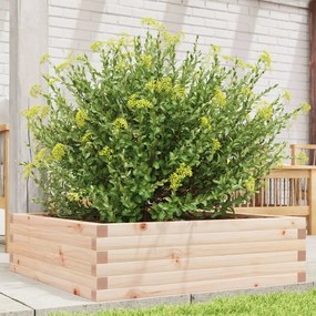 vidaXL Vaso/floreira de jardim 80x80x23 cm madeira de pinho maciça