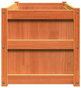 Vasos/floreiras de jardim 2 pcs pinho maciço castanho cera
