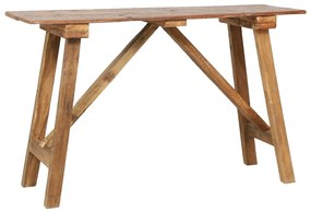 vidaXL Mesa consola 130x40x80 cm mistura de madeira recicladas