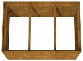 Canteiro elevado de jardim 120x80x80 cm aço corten