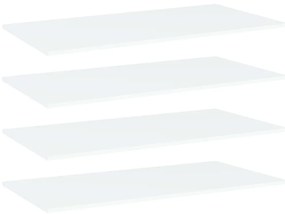 vidaXL Prateleiras para estante 4 pcs 80x20x1,5cm contraplacado branco
