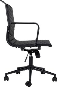 Cadeira de escritório Bakers Couro sintético preto