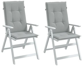 vidaXL Almofadões para cadeiras altas 2 pcs mesclado tecido