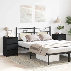 Cômodas de cabeceira vidaXL 2 pcs Carvalho Preto 40x35x62,5 cm Madeira