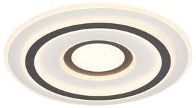 Plafon de design branco com cinza escuro redondo incluindo LED regulável - Taylor Design