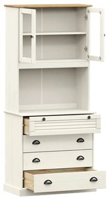 Armário alto VIGO 80x40x176 cm madeira de pinho maciça branco