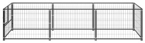 Canil para cães 3 m² aço preto