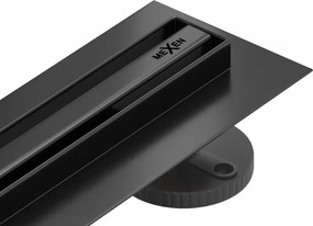 Mexen Flat 360° Slim ralo linear rotativo 180 cm, preto - 1741180