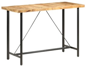 Mesa de bar 150x70x107 cm madeira de mangueira áspera