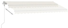 Toldo automático com LED e sensor de vento 450x350 cm cor creme