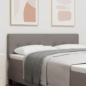 Cabeceira LED vidaXL Estofada com Botões Taupe 72 cm Tecido